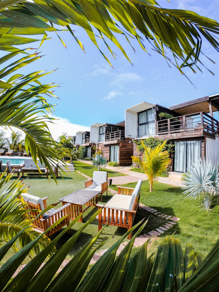 Luxury villa with tropical garden and wooden deck 2