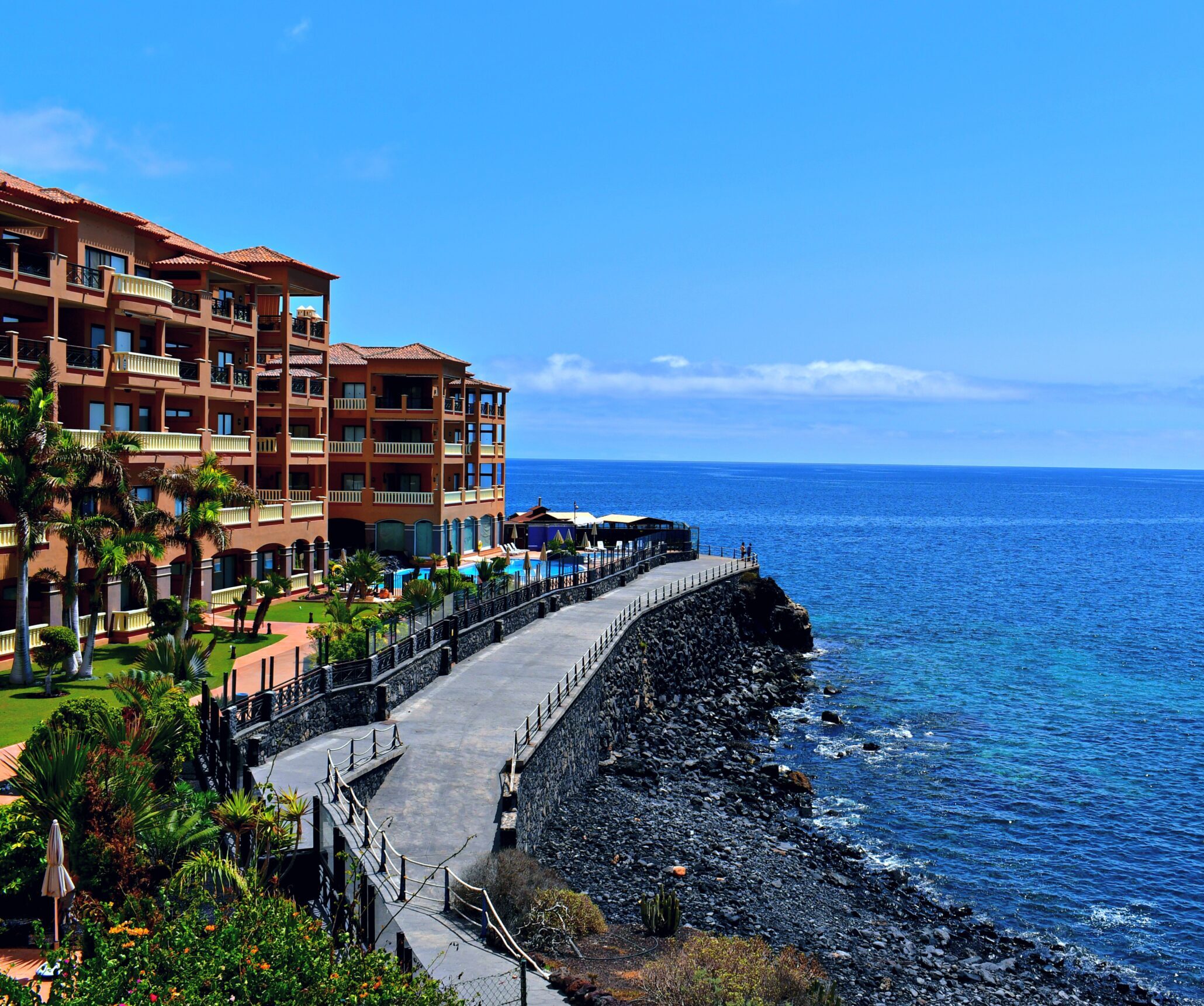 Seaside hotel on the Costa del Sol coastline